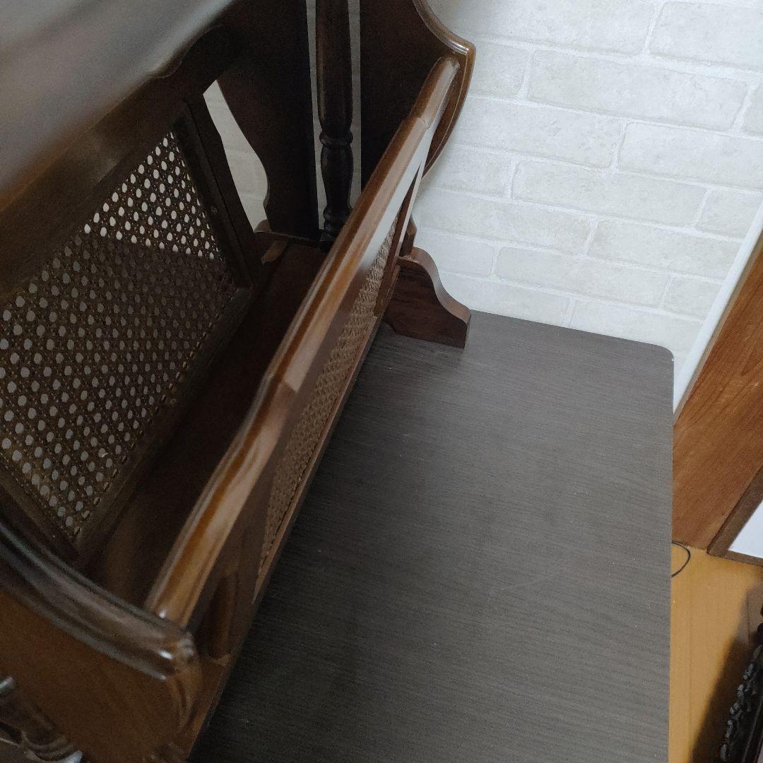 カリモク家具 マガジンラック付き サイドテーブル コロニアル オールドカリモク