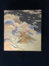 最高級ミュージアムアイテムクラス！絢爛豪華時代金銀本高蒔絵山水図硯箱　注文桐箱付