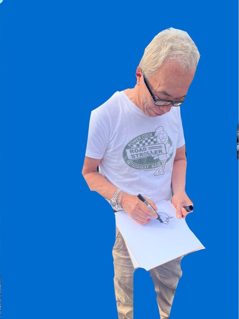 タレント 所ジョージ 直筆サイン色紙 明石家さんま タモリ ビートたけし 堺正章