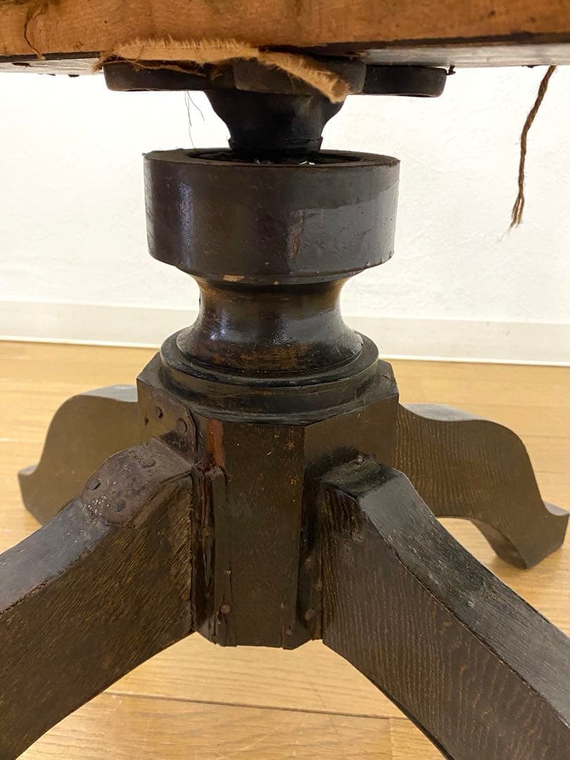 アンティーク レトロ ドクターチェア 回転椅子 ベロアシート当時物