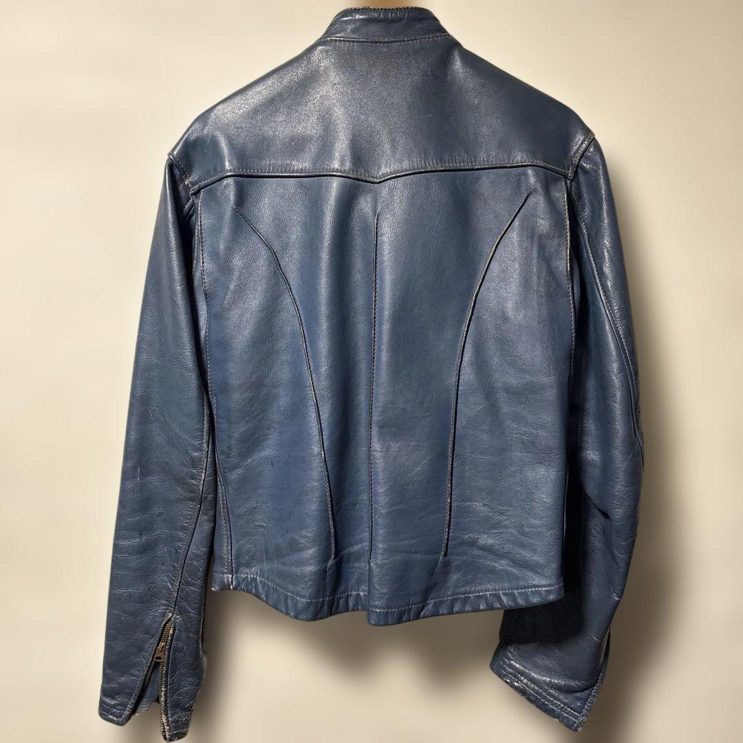 60〜70s ラングリッツレザー キャスケード ビンテージライダース　青