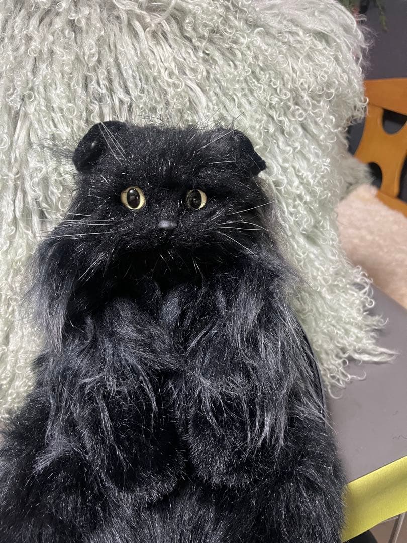 ぶ*ん様 リアル黒猫ぬいぐるみ ストラップ付き