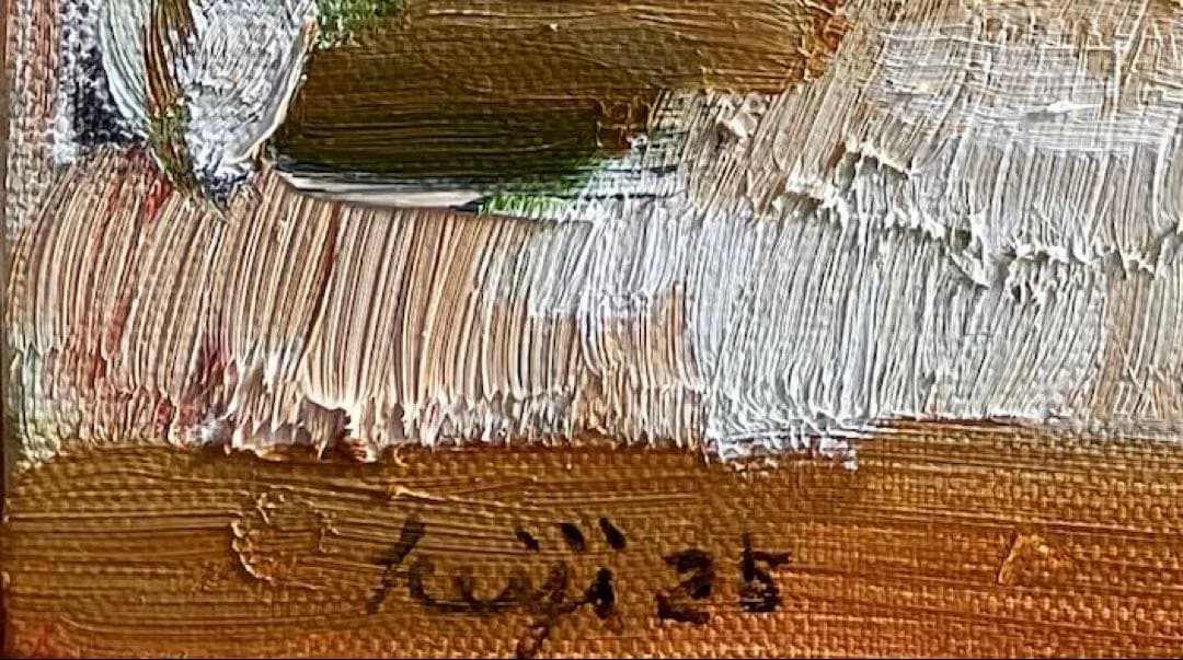 【原画・油絵】ねこ｜F3キャンバス｜2025年制作｜一点物｜額装イメージあり