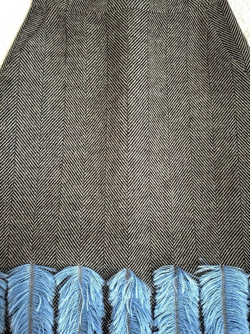 ebure 店舗限定フリルヘリンボーンスカート 38 新品