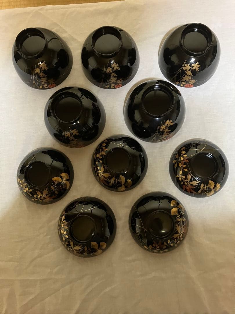 美品　輪島塗り 吸物碗 ５客セット　箱付