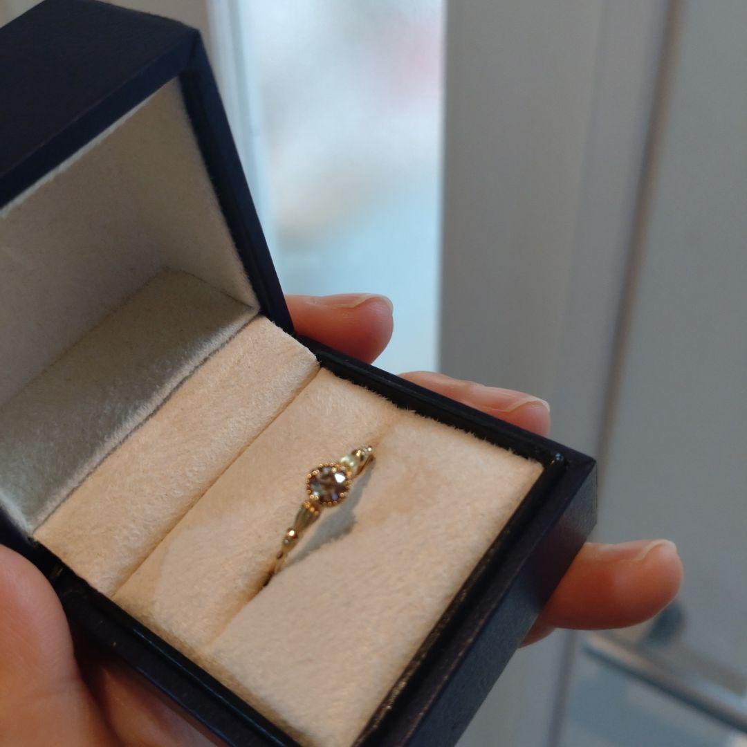 Mei jewelry K18YG ブラウンダイヤ　ローズカット　リング