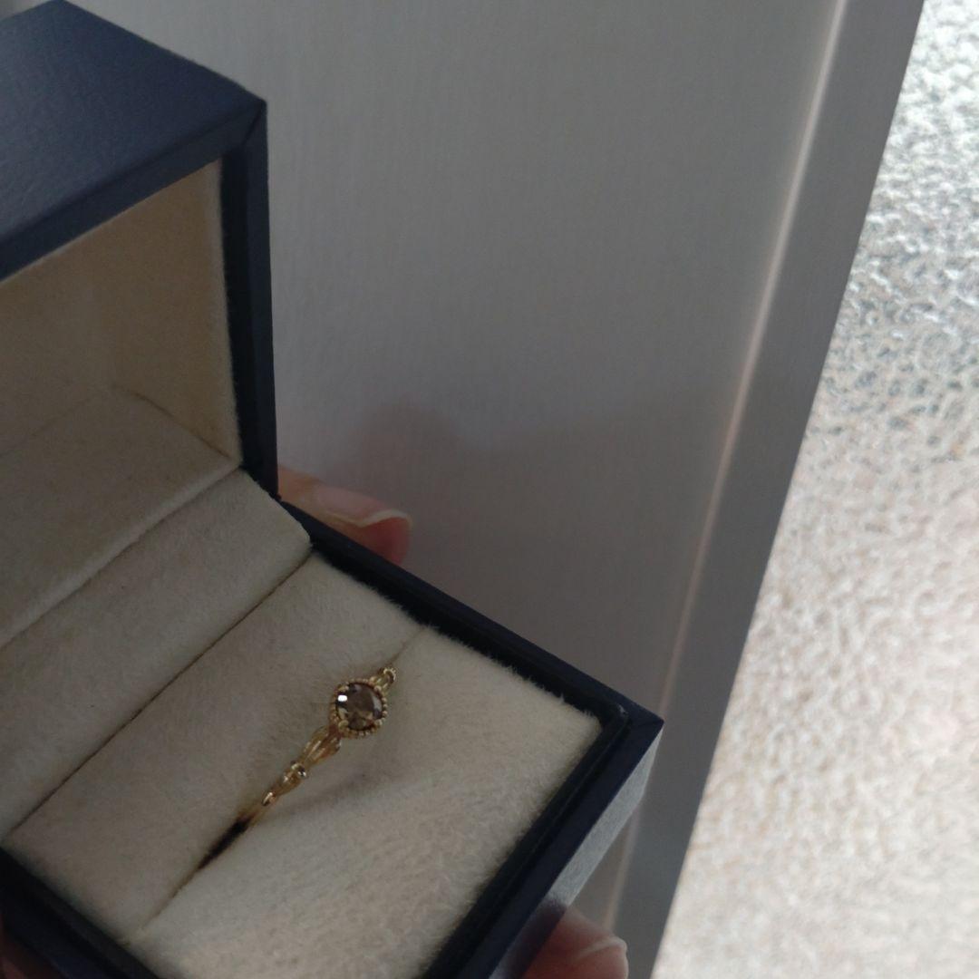 Mei jewelry K18YG ブラウンダイヤ　ローズカット　リング