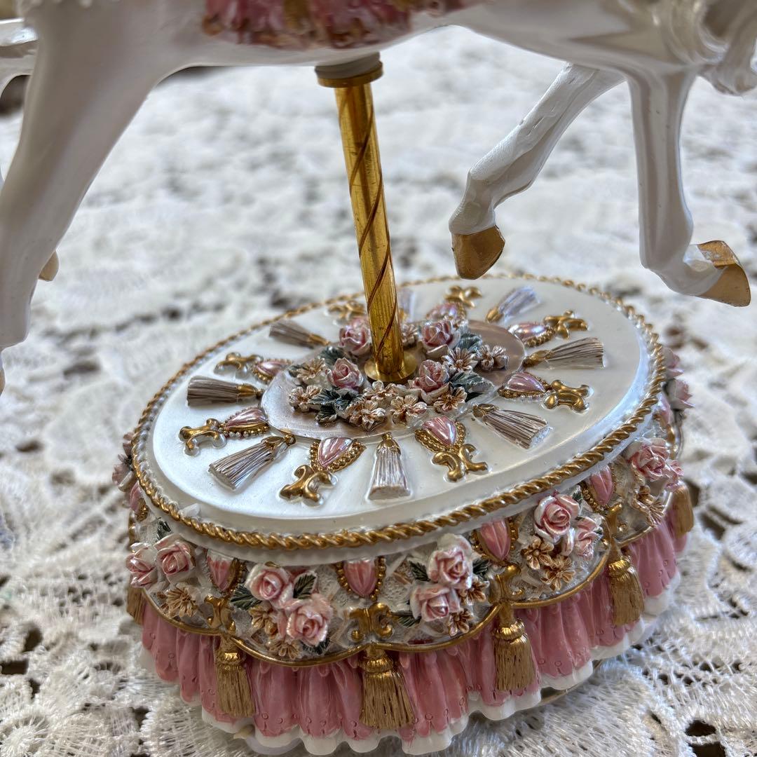 白馬のオルゴール ロココ調 ラスト1点