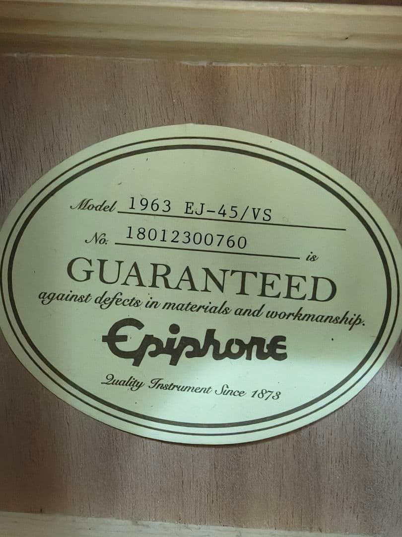 ギター Epiphone 1963 EJ-45/VS