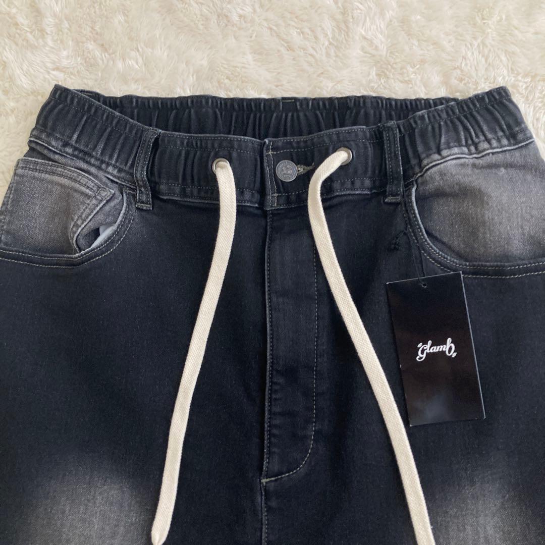 新品未使用！glamb グラム　サルエルジョガーパンツ　デニム
