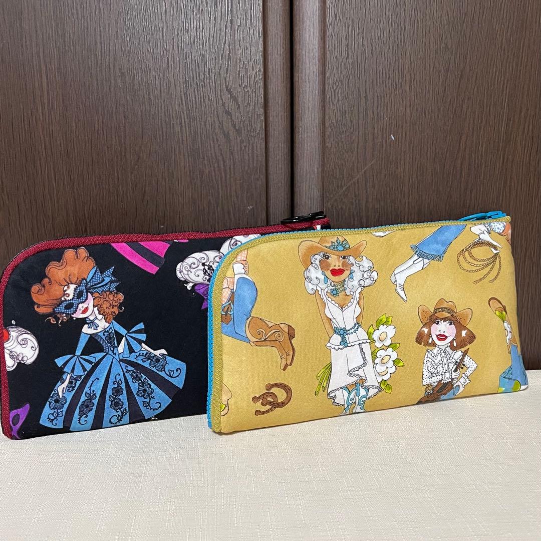 専用出品　 L字ポーチ(長財布)2個　ハンドメイド　ロラライハリス