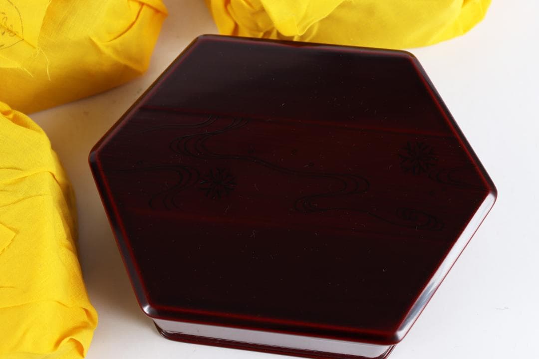 能登輪島塗 慶塚作 亀甲弁当 五客