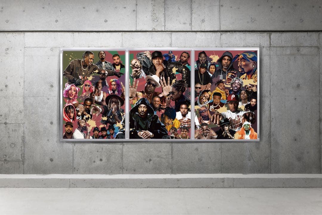 HIPHOPスター★POPアートB1ポスター★3枚組