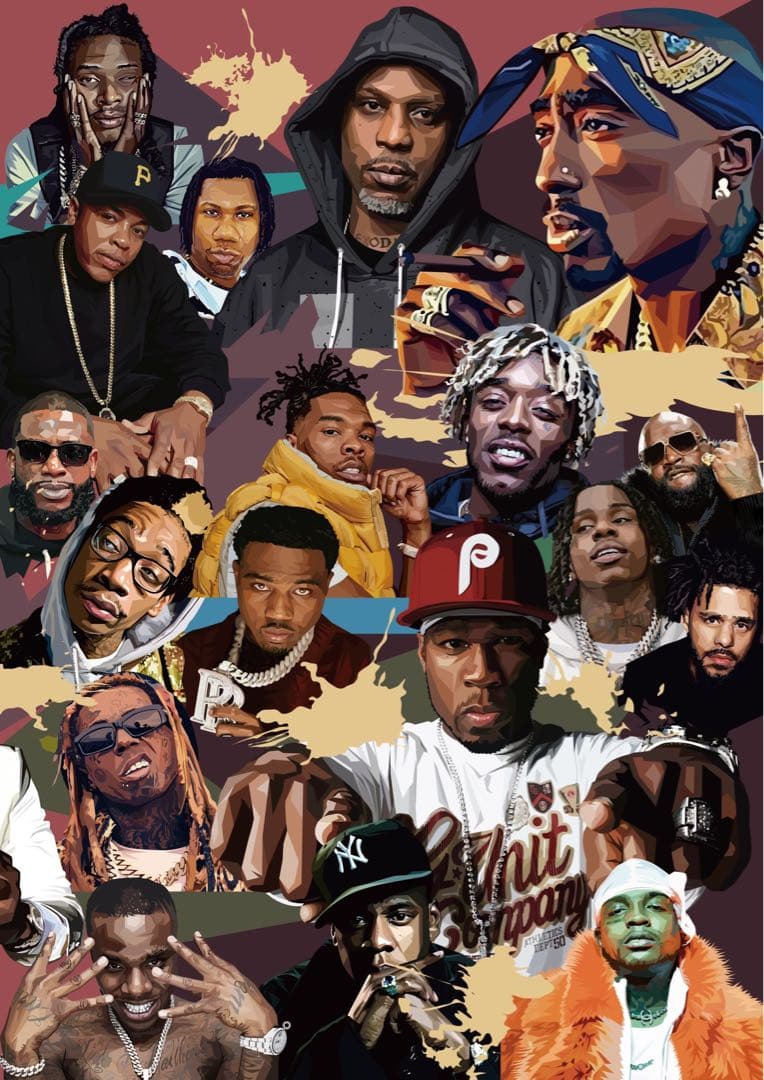 HIPHOPスター★POPアートB1ポスター★3枚組