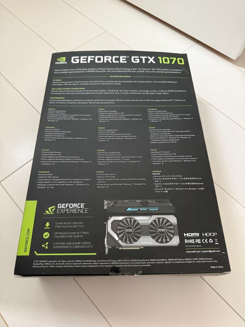 グラフィックボード・グラボ・ビデオカード Palit Geforce GTX1070 JetStream