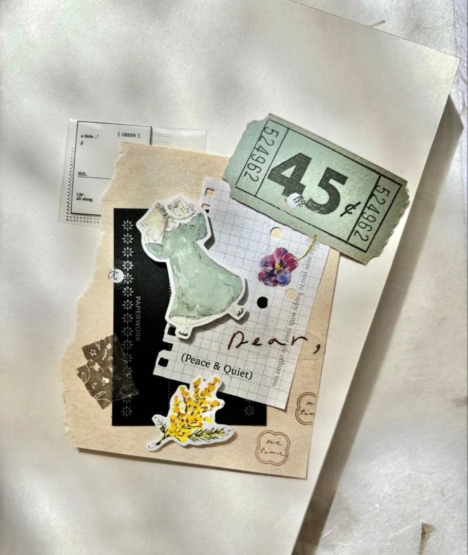 pion《mini girl_01》海外マスキングテープ　マステ 【1961】