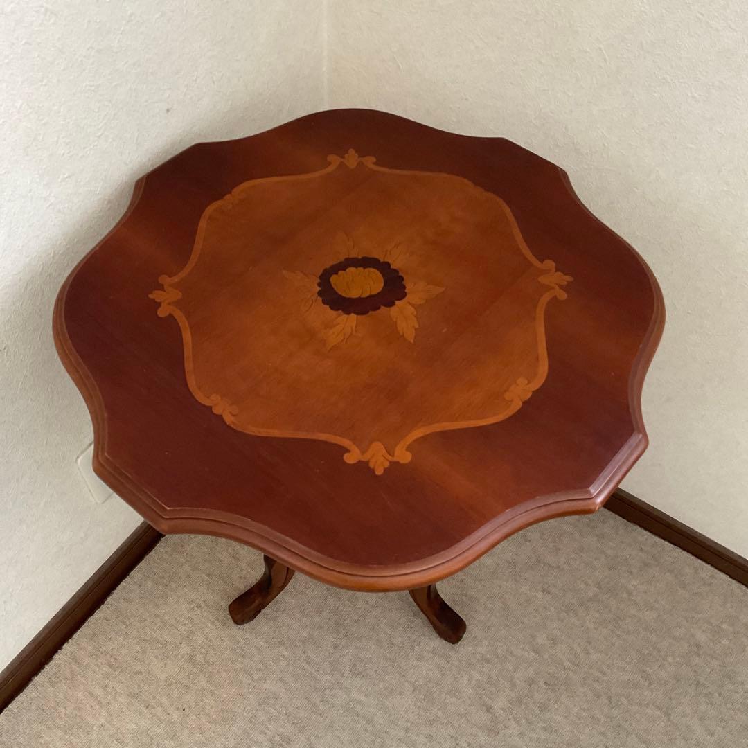 イタリア製　象嵌　コーヒーテーブル　花台