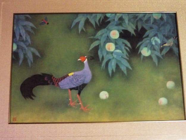 日本画巨匠★上村松篁【樹下幽禽】傑作複製限定絵画