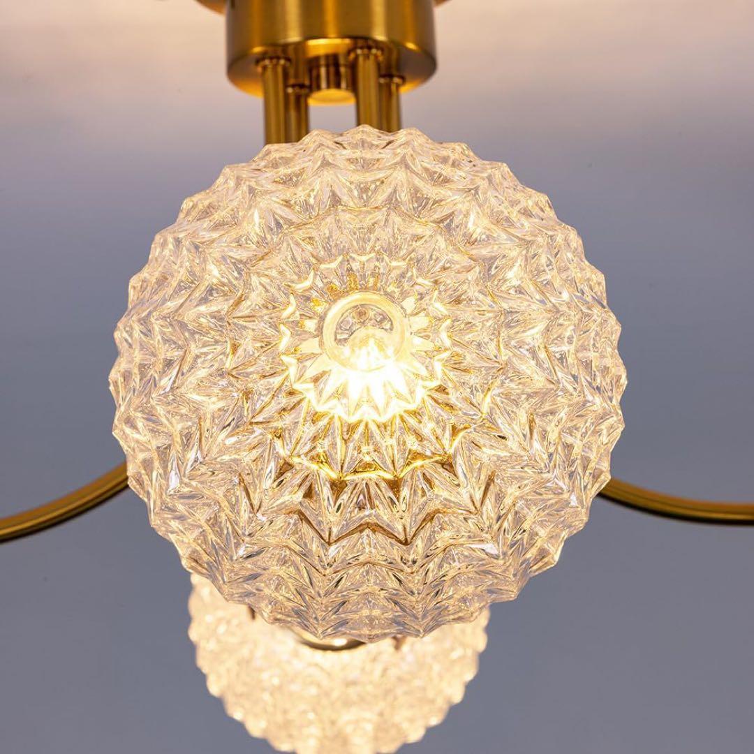 クリスタルガラス シャンデリア ゴールド