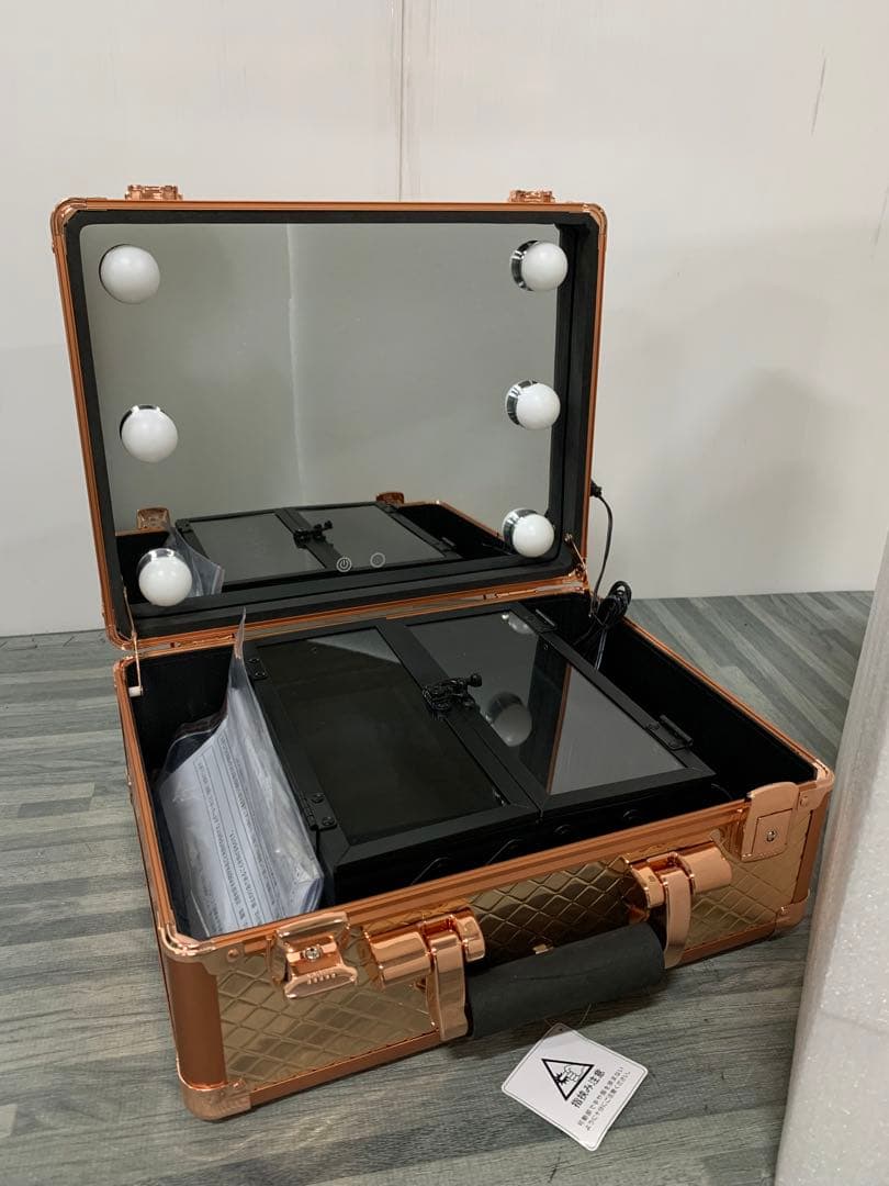 フランフラン ハリウッドボックス コッパー Sサイズ メイクボックスLEDライト