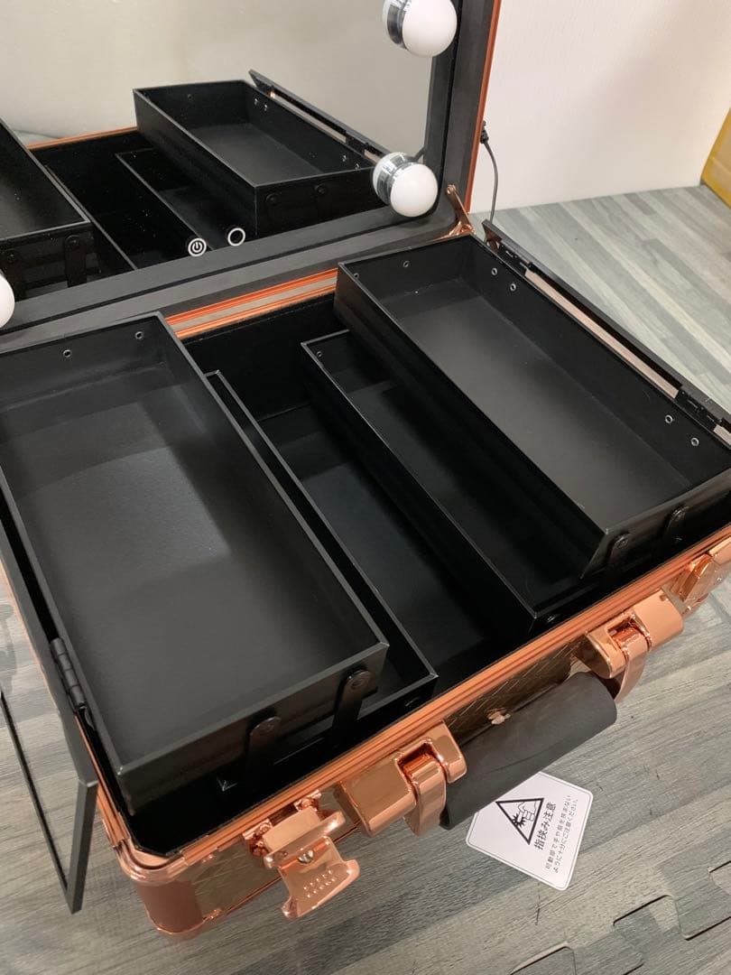 フランフラン ハリウッドボックス コッパー Sサイズ メイクボックスLEDライト