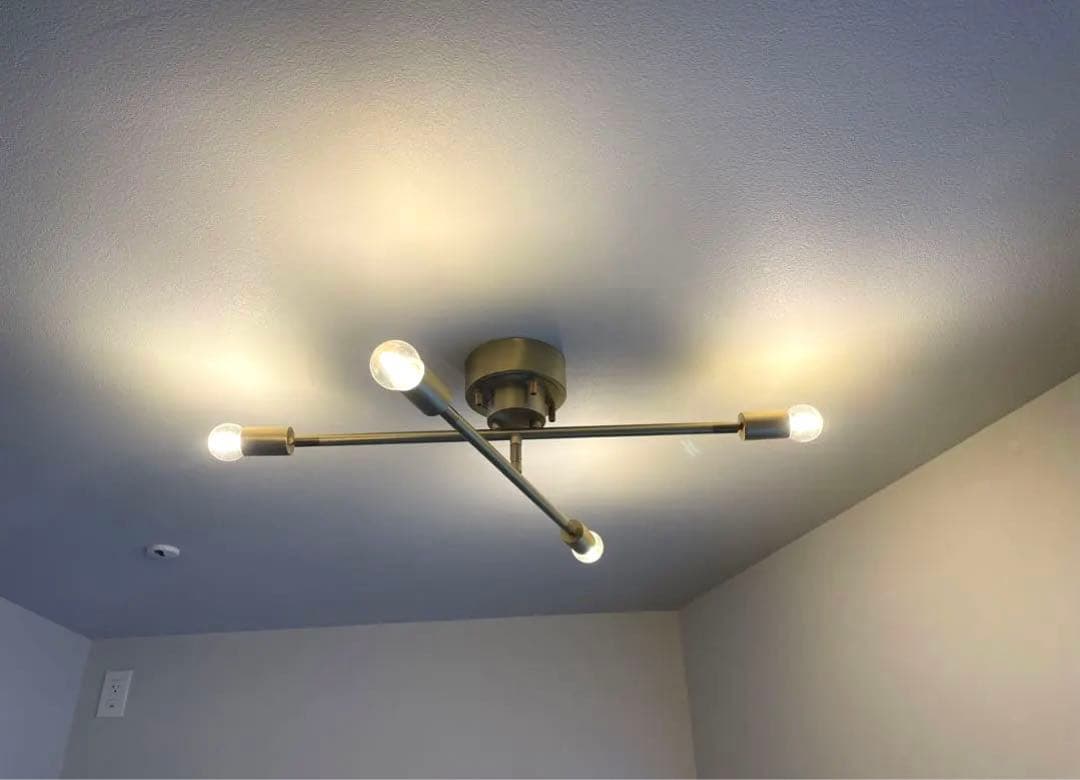 シーリングライト 真鍮製 4灯 電球別売
