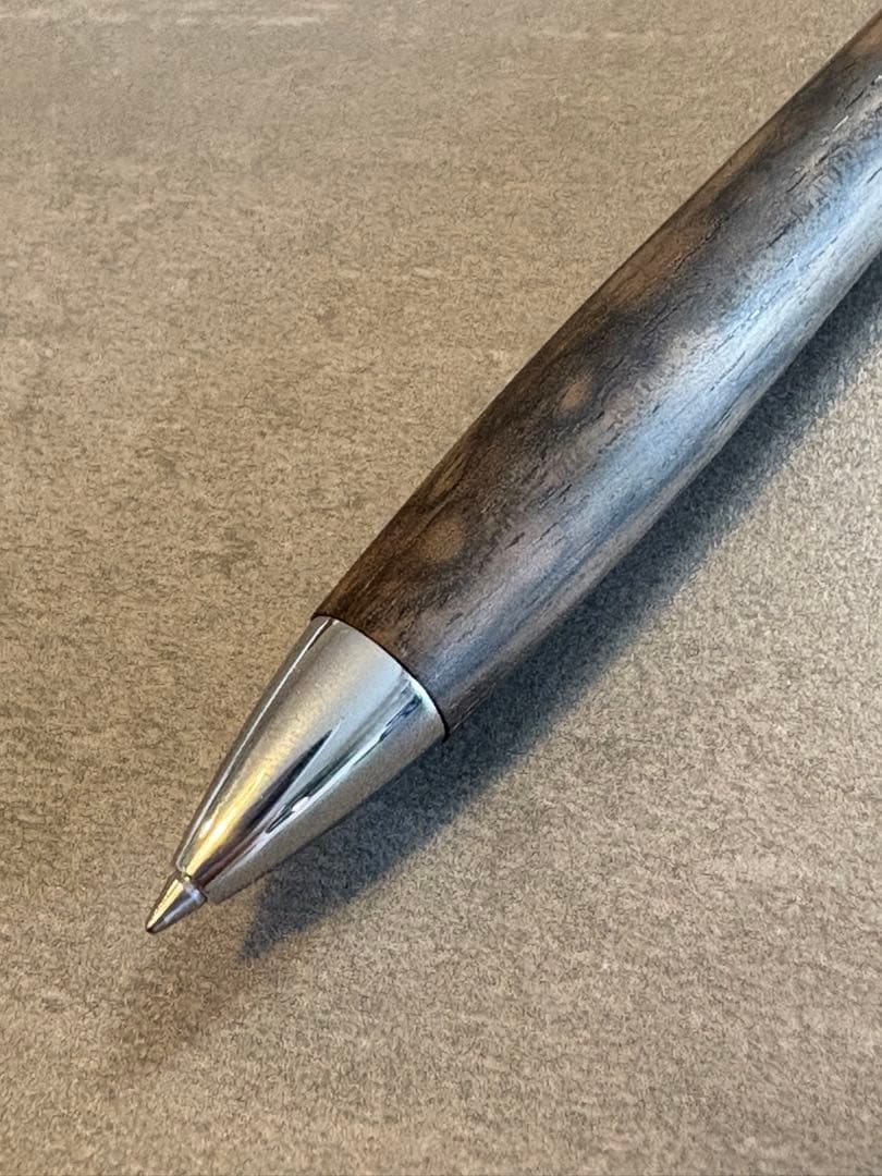 工房楔 黒柿孔雀杢 ルーチェペン ボールペン イベント杢 木軸