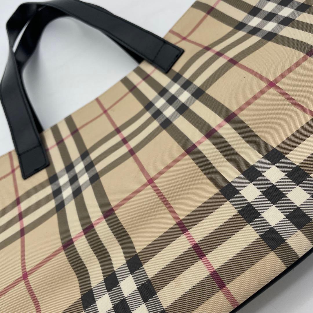 【akp様】Burberry バーバリーロンドンノバチェックPVCトートバック②
