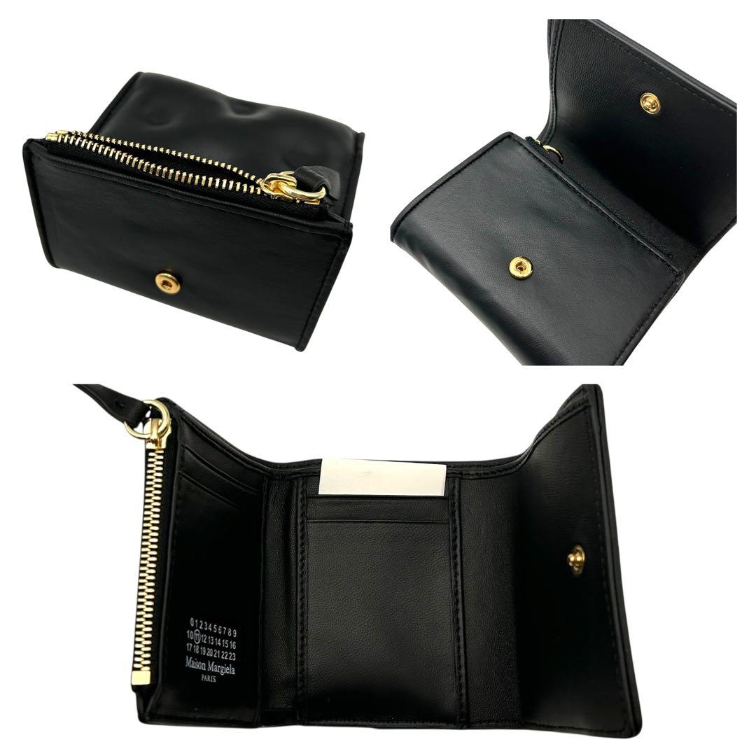 マルジェラ グラムスリム 三つ折り財布 黒