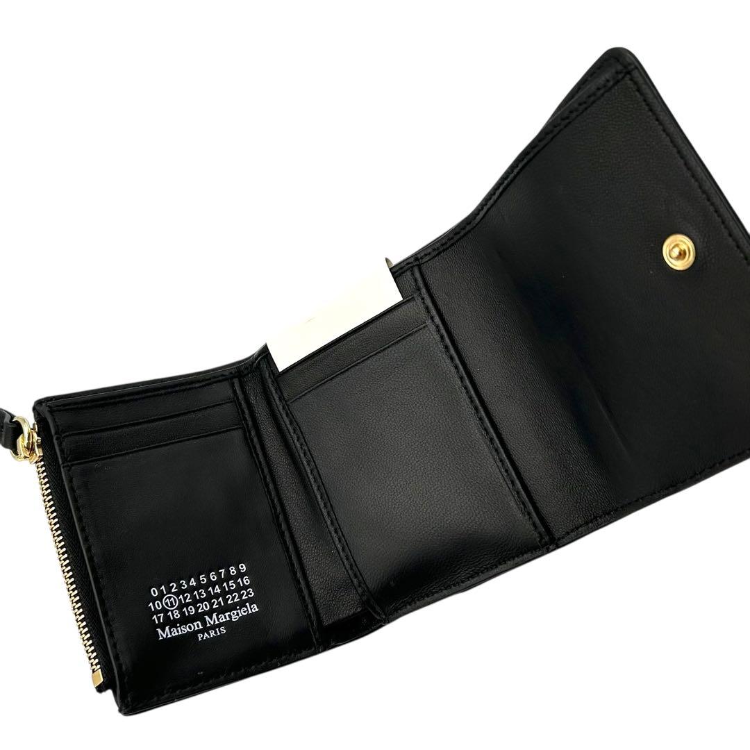 マルジェラ グラムスリム 三つ折り財布 黒