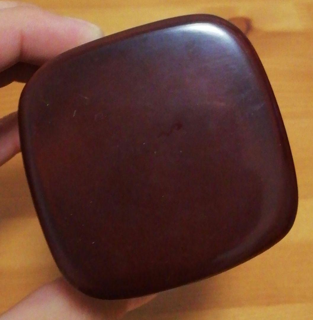 横山朝陽作　呉須絵　四方　茶入　共箱　茶道具