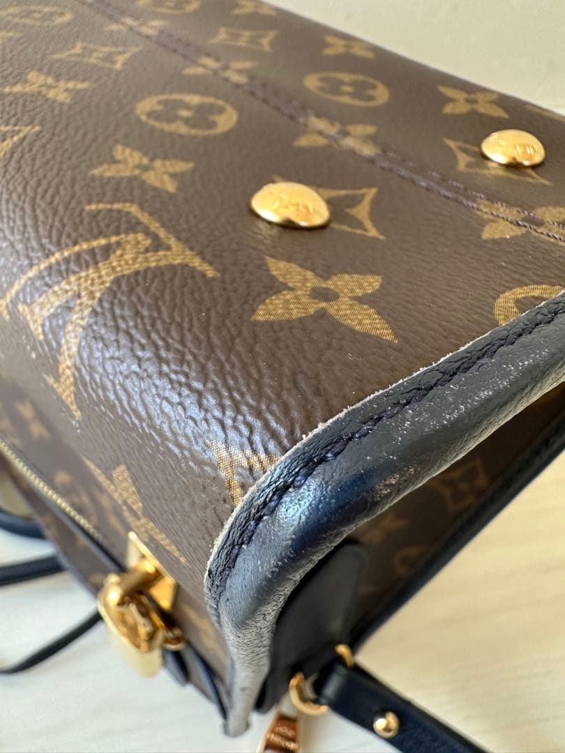 ルイ・ヴィトンポパンクールPM 2WAYハンドバッグモノグラムキャンバスマリーヌ