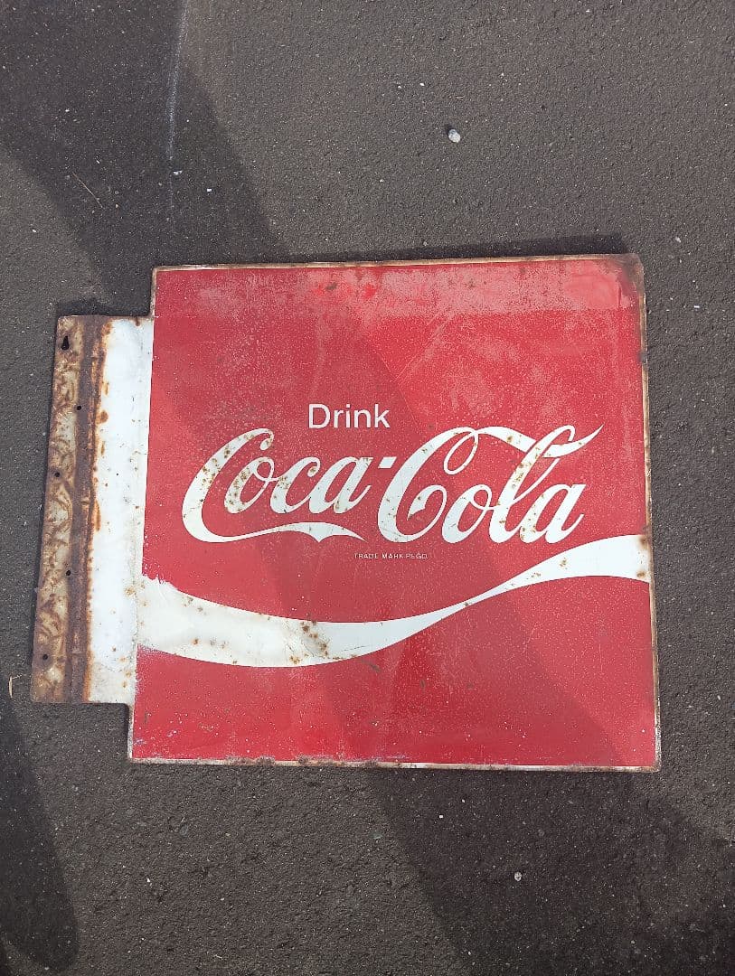Drink Coca Cola コカ・コーラ　ホーロー看板　昭和レトロ　両面