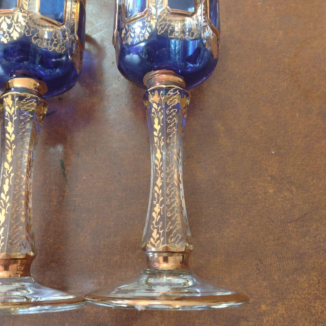 ボヘミアガラス グラス 西洋アンティーク ビンテージ アンティーク