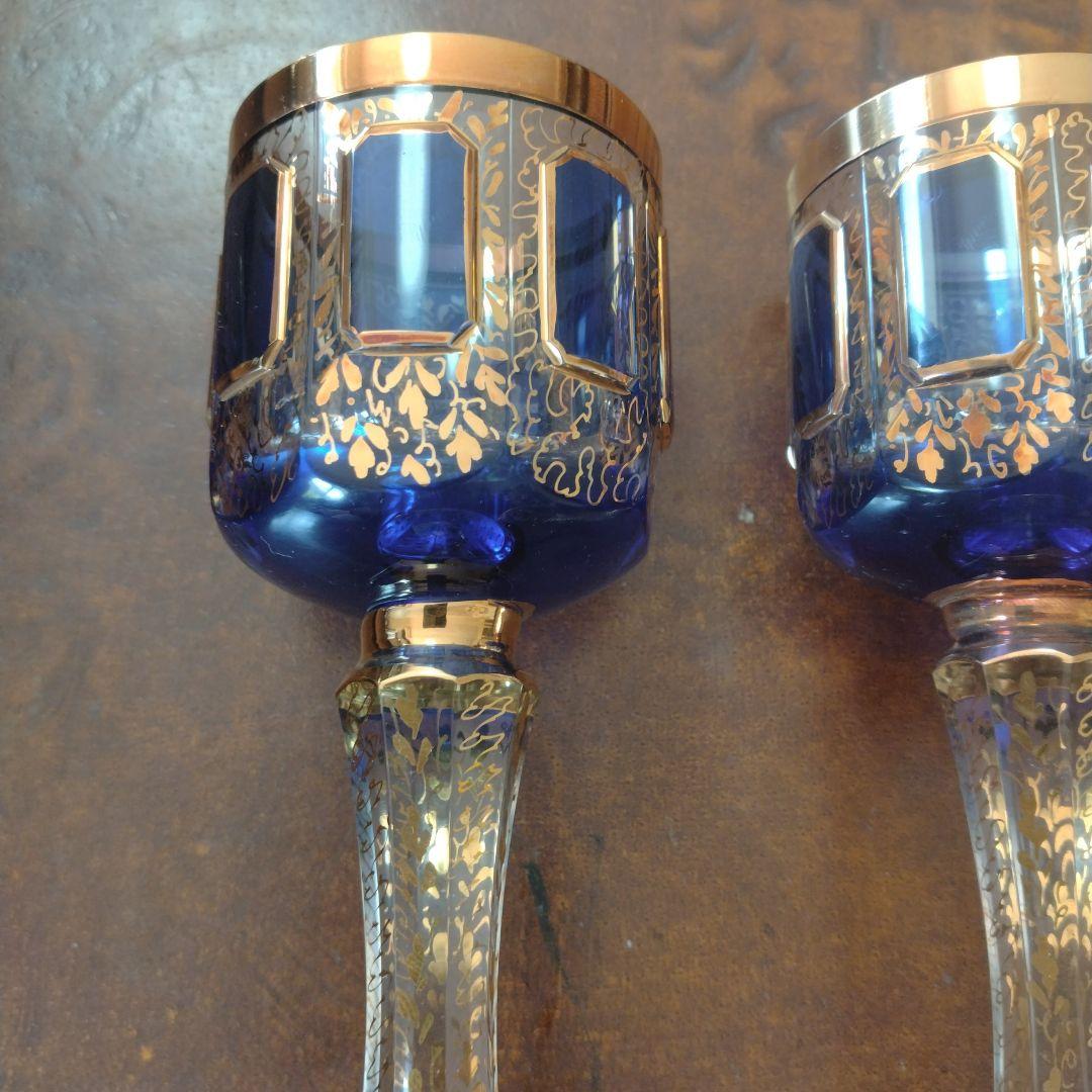 ボヘミアガラス グラス 西洋アンティーク ビンテージ アンティーク