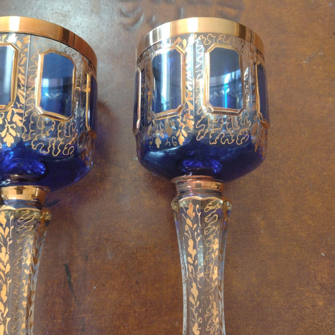 ボヘミアガラス グラス 西洋アンティーク ビンテージ アンティーク