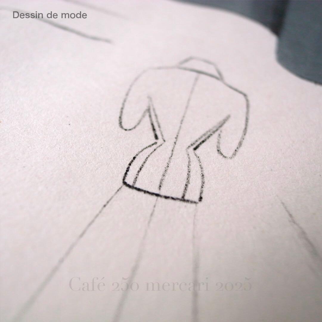 ビンテージ ファッションスタイル画　Dessin de mode