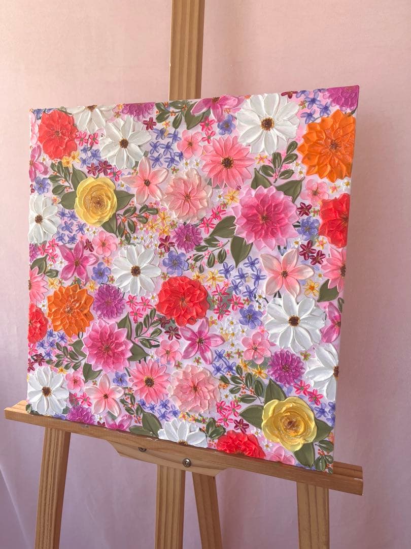 絵画 フラワーアート 花の絵 現代アート アートパネル　花柄　フランフラン