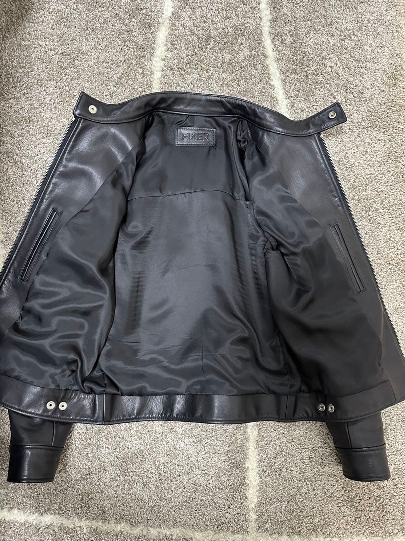 FIXER フィクサー 02 ブラック レザー ライダースジャケット サイズ50
