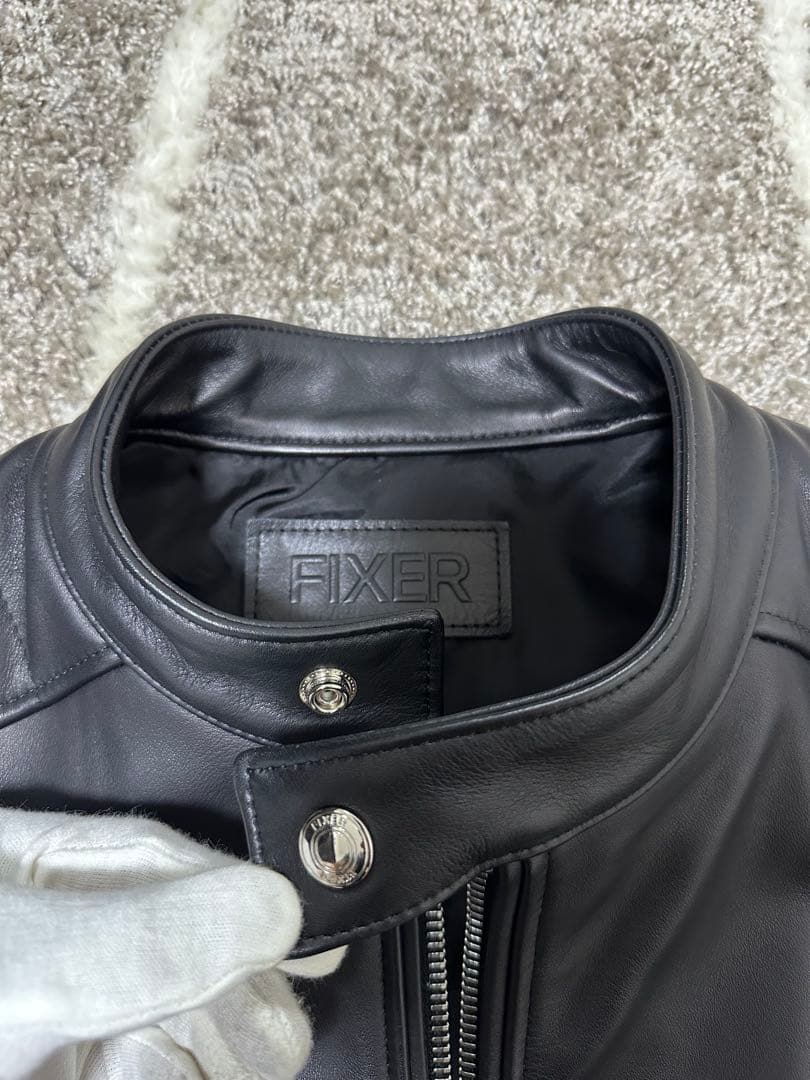 FIXER フィクサー 02 ブラック レザー ライダースジャケット サイズ50
