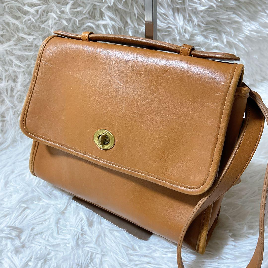 希少⭐️オールドコーチ　ショルダーバッグ　2way ターンロック　オールレザー