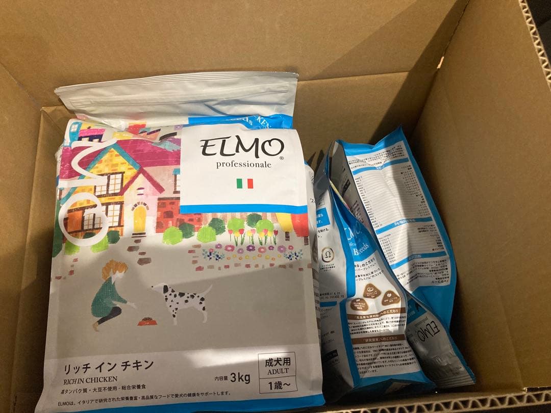 【新品未開封】ELMOリッチインチキン成犬用 3kg, 800g × 各2袋