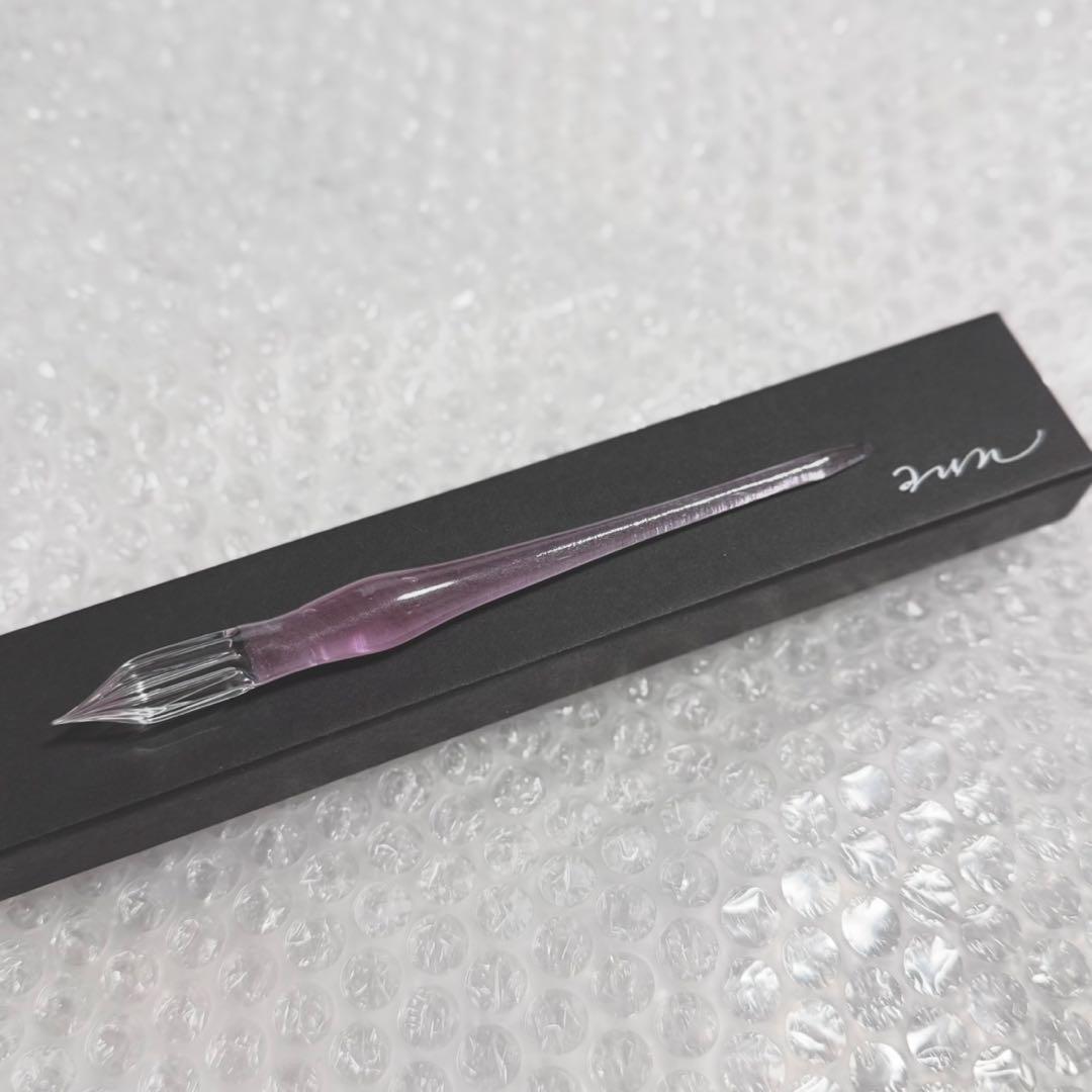 ガラス工房aun ガラスペン 光彩 霞 ライトゴールドピンク