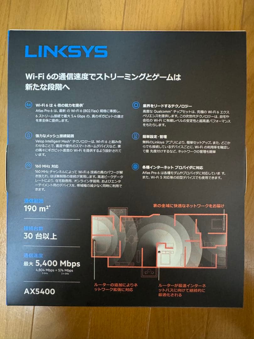 LINKSYS Atlas Pro 6 無線LANルーター MX5500