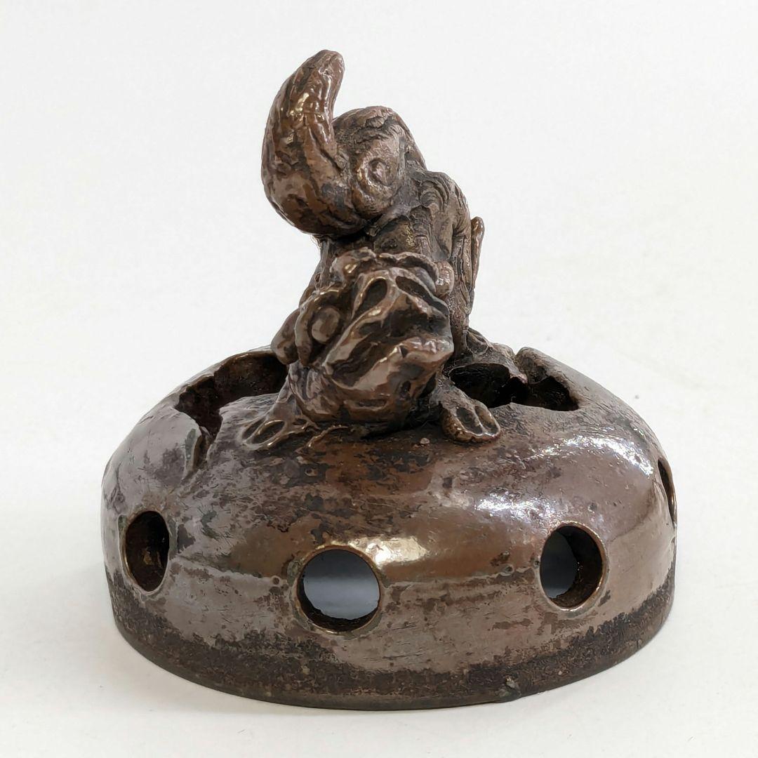 窯元松園 備前焼 獅子摘み三足香炉 共箱共布栞 香道具 茶道具 アロマグッズ