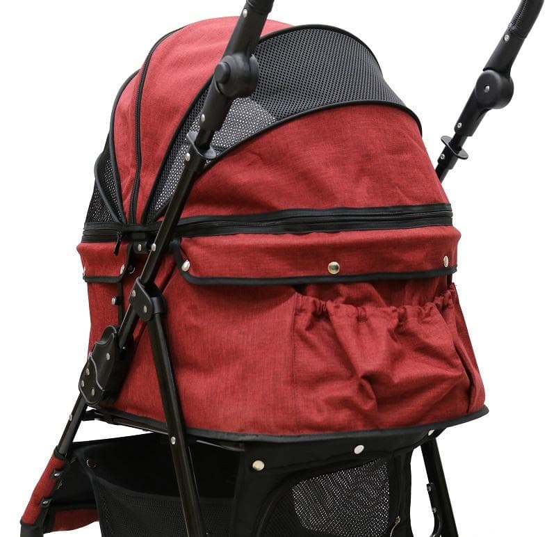 中型犬 多頭 甘えん坊バギーBIG ココハート4輪ペットカート ワイン