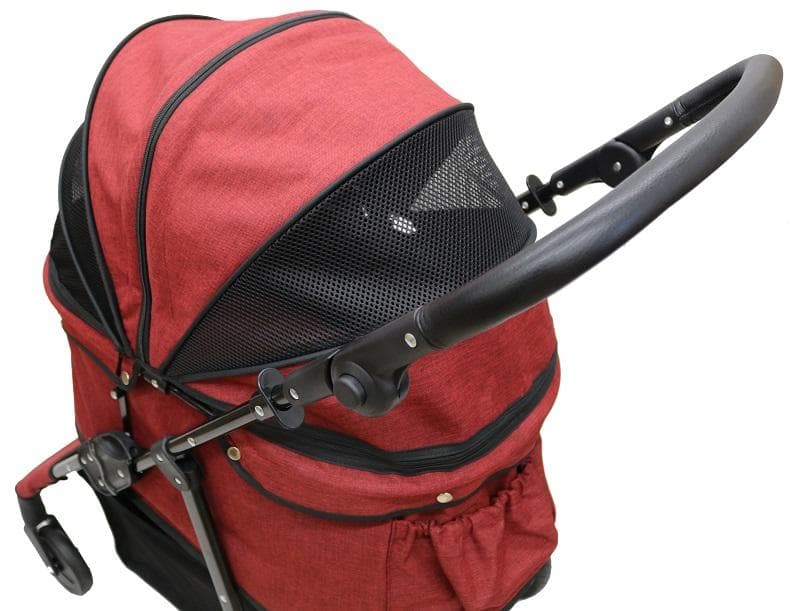 中型犬 多頭 甘えん坊バギーBIG ココハート4輪ペットカート ワイン