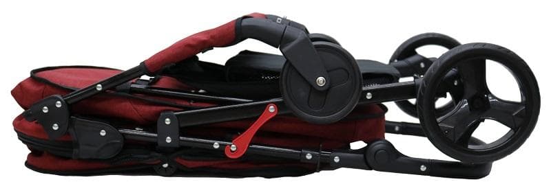 中型犬 多頭 甘えん坊バギーBIG ココハート4輪ペットカート ワイン