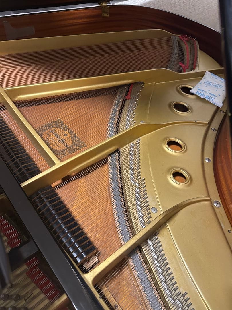 黒色 グランドピアノ カバー付き YAMAHA C3 3370587 2本ペダル