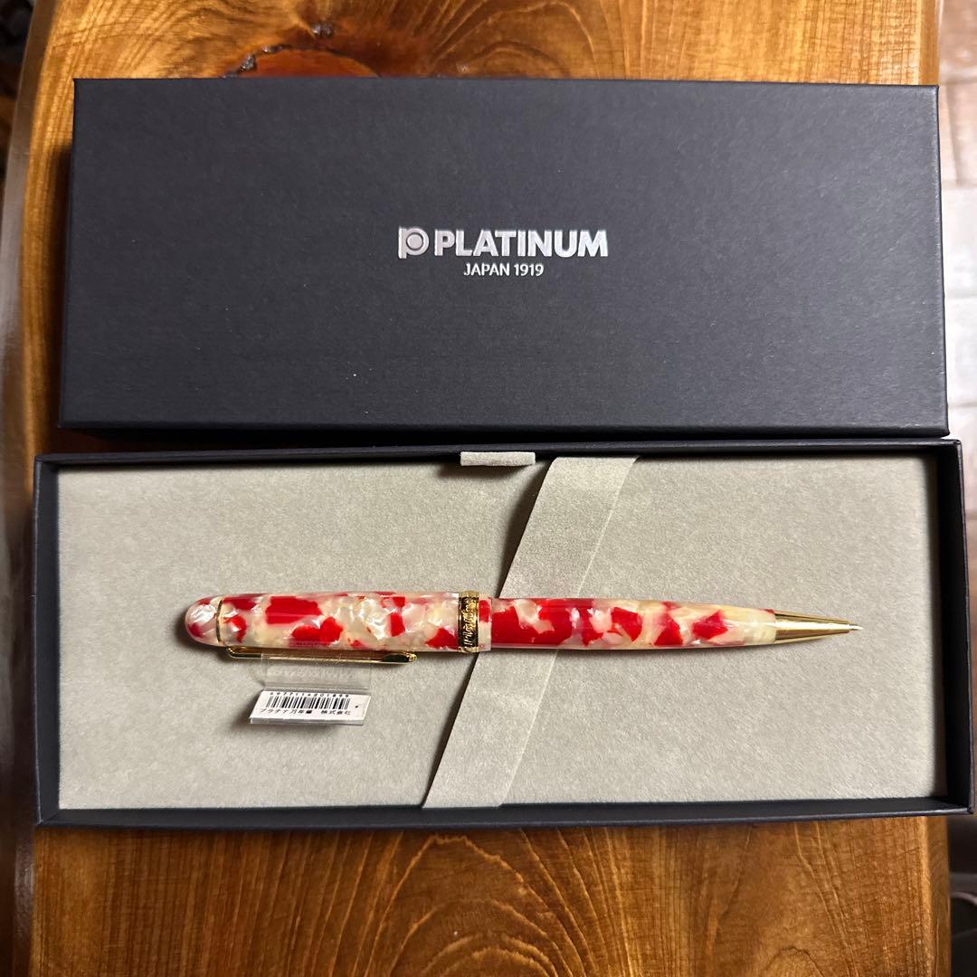 【プラチナ】新品　廃盤　金魚　セルロイド　シャープペンシル　箱付き
